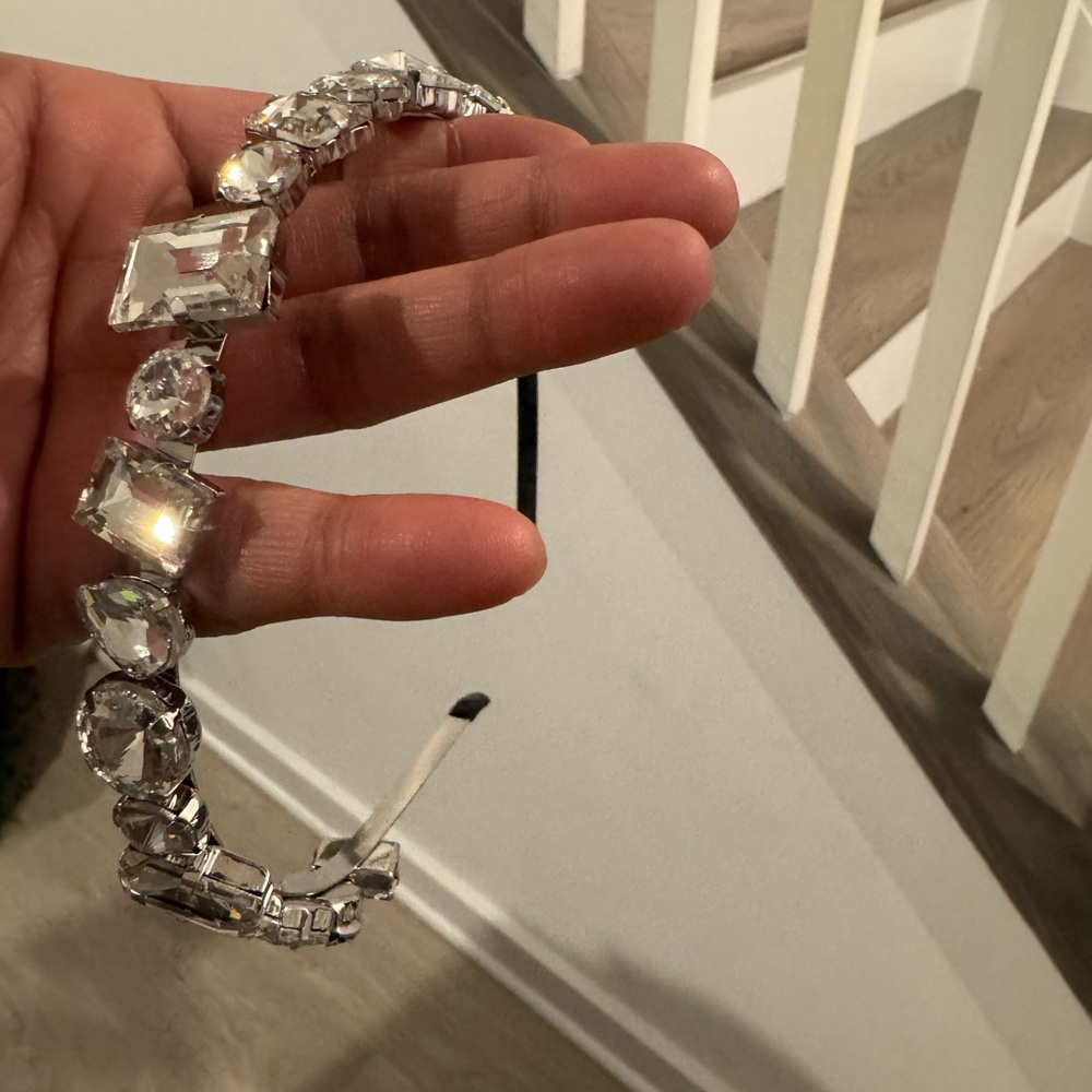 Elegant Silver Crystal Headband